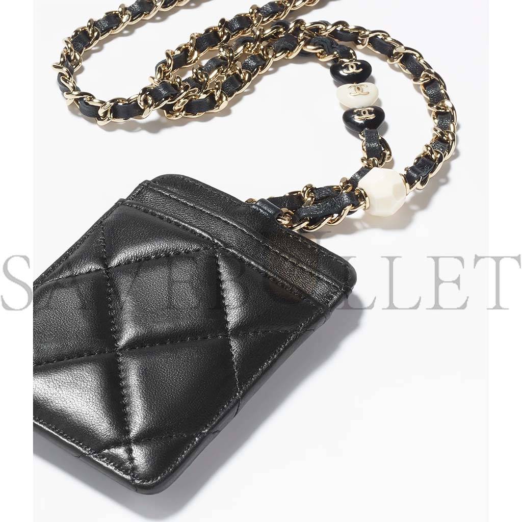 CHANEL CARD HOLDER WITH CHAIN AP3229 B10183 94305 (10*7*0.5cm)